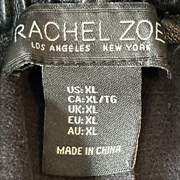 Rachel Zoe Faux Leather Cargo High Rise Straight Leg Pants Black Size XL - Picture 9 of 16